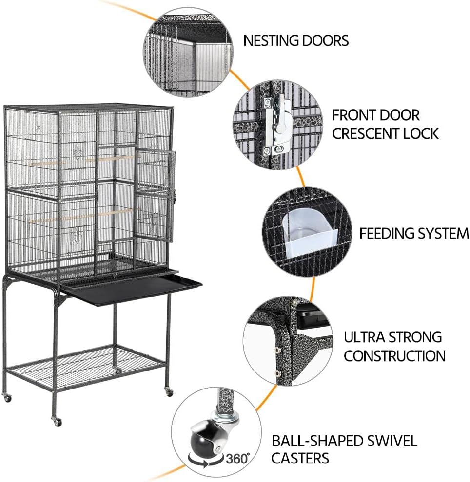 63'' Detachable Bird Cage with Stand V876590