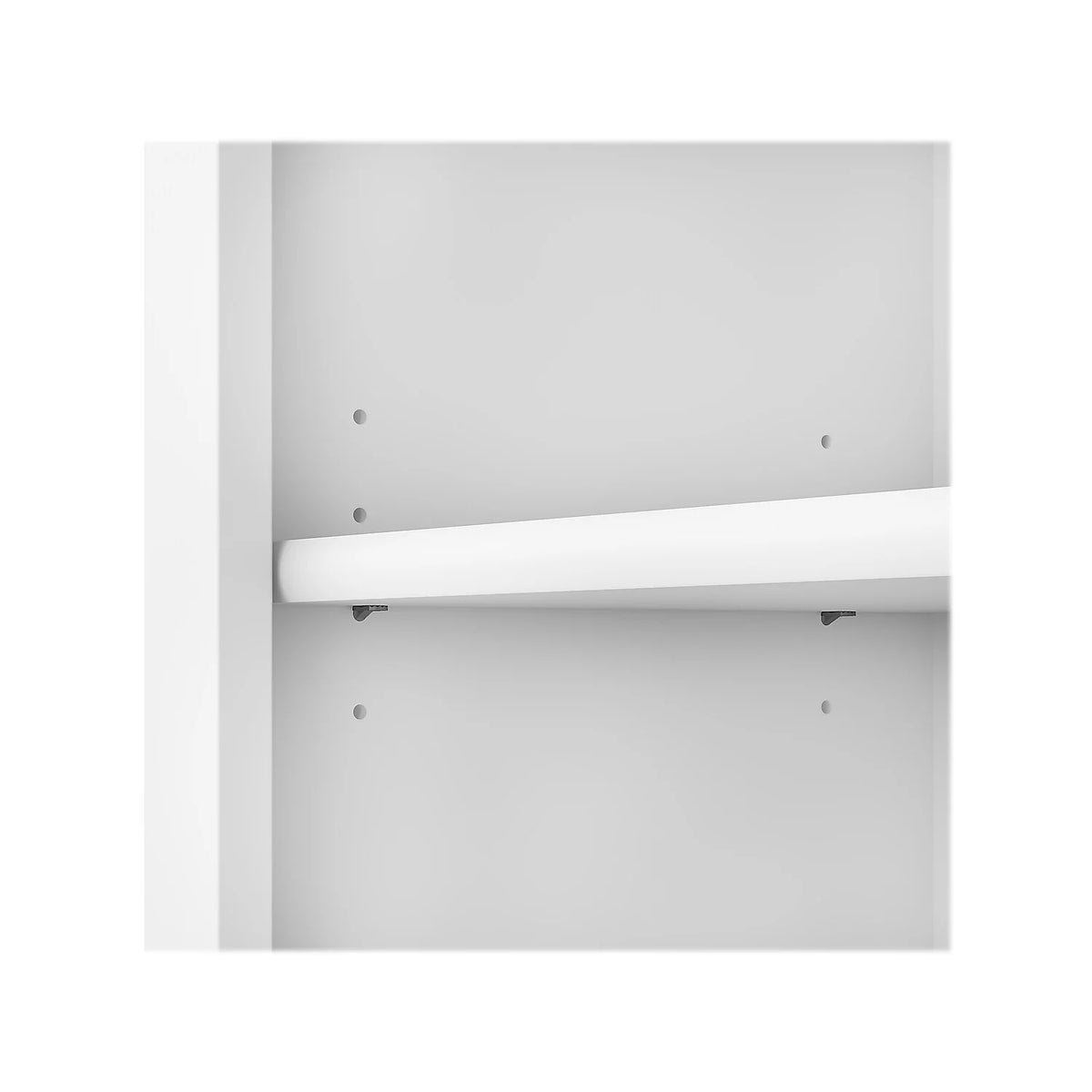 White 5 Shelf Tall Bookcase N78968