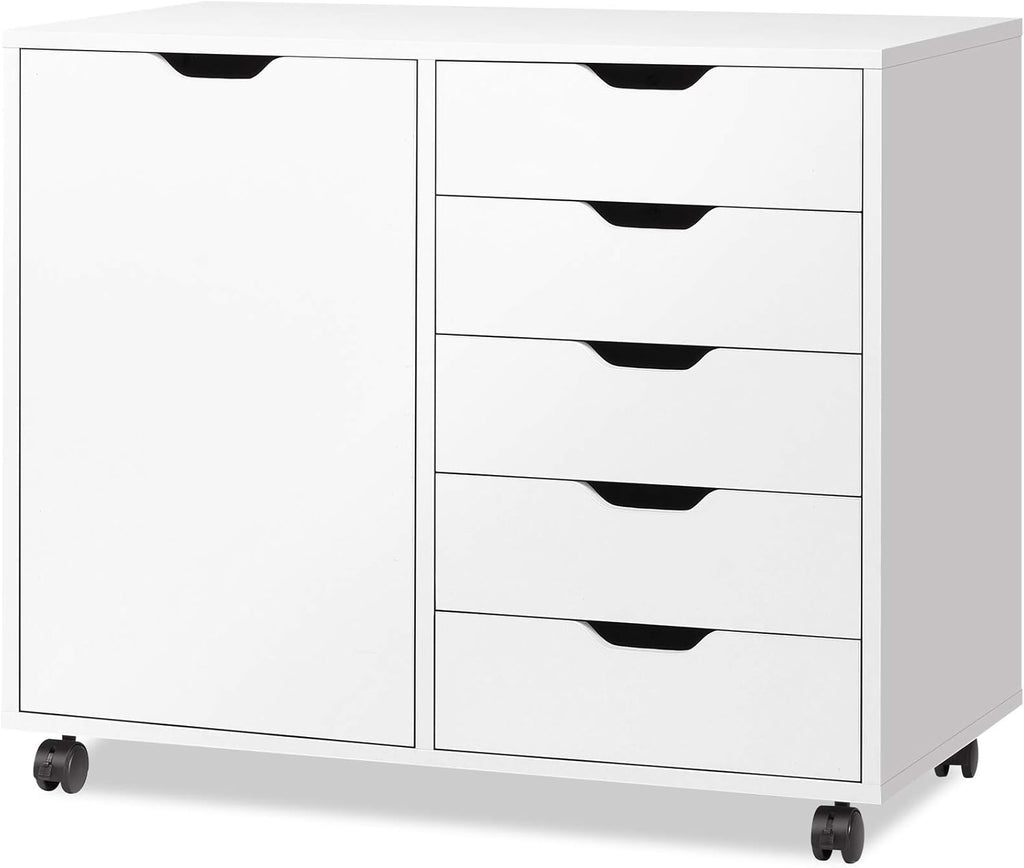 Black 5-Drawer Wood Dresser B480465