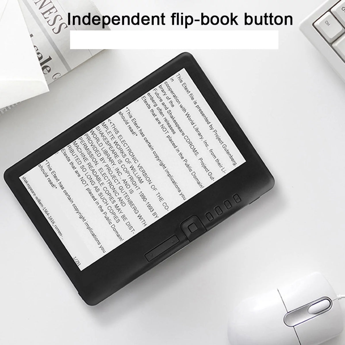 Portable Waterproof 7-Inch E-Book Reader Color Screen W734056