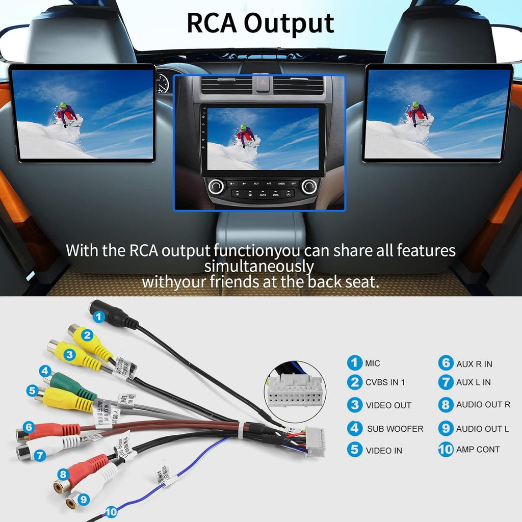 10 inch Touch Screen Car Radio Stereo for Honda Accord 7th 2003-2007 D8961