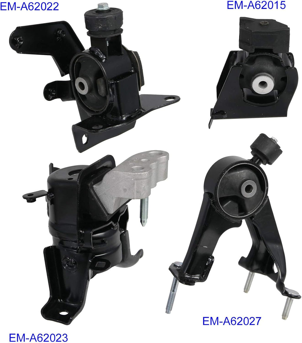 4pcs Motor Mounts Set Kit for Toyota Corolla and Matrix 1.8L Engine Mounts I597029