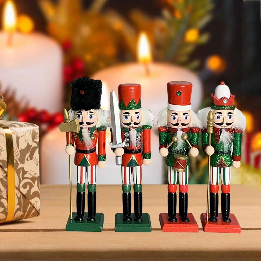 Wood Nutcracker Soldier Model Decorative Ornament T3067