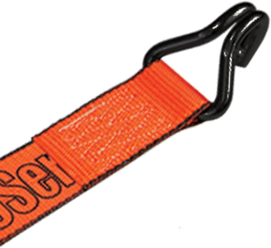 2 Inch x 15 Foot Winch Strap with Heavy Wire Hook, 4 Pack P420