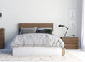 3 Piece Full Size Bedroom Set Walnut and White L593