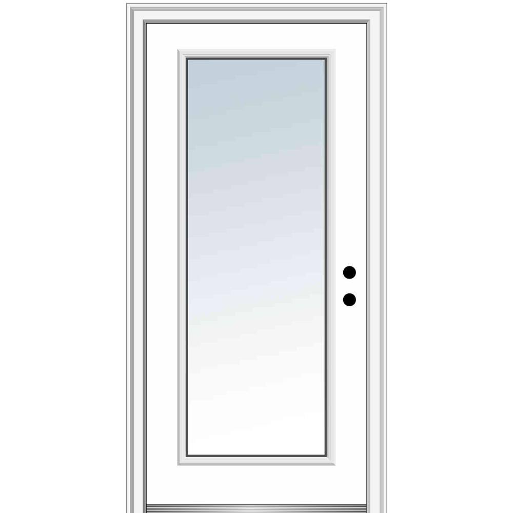 Steel Primed Prehung Front Door with Clear Glass R55918