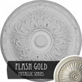 15 3/4x22OD x 5/8x22P Ceiling Medallion Hand-Painted Flash Gold N822
