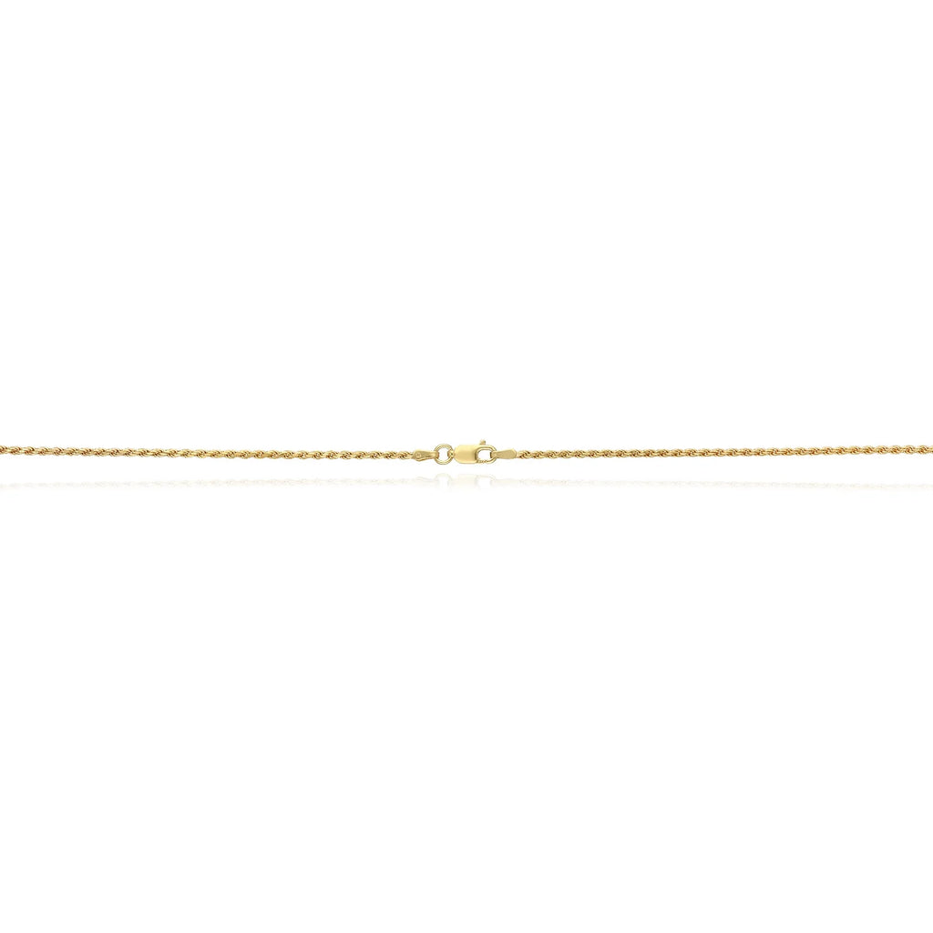 18K Yellow Gold Over Silver Rope Chain Necklace 16"-24" A532208