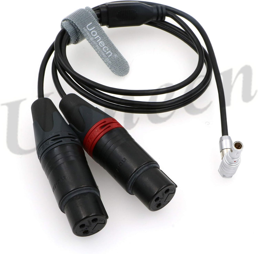 Two XLR 3 pin Female to Right Angle 5 pin Male Audio Cable Pack of 2 C64706