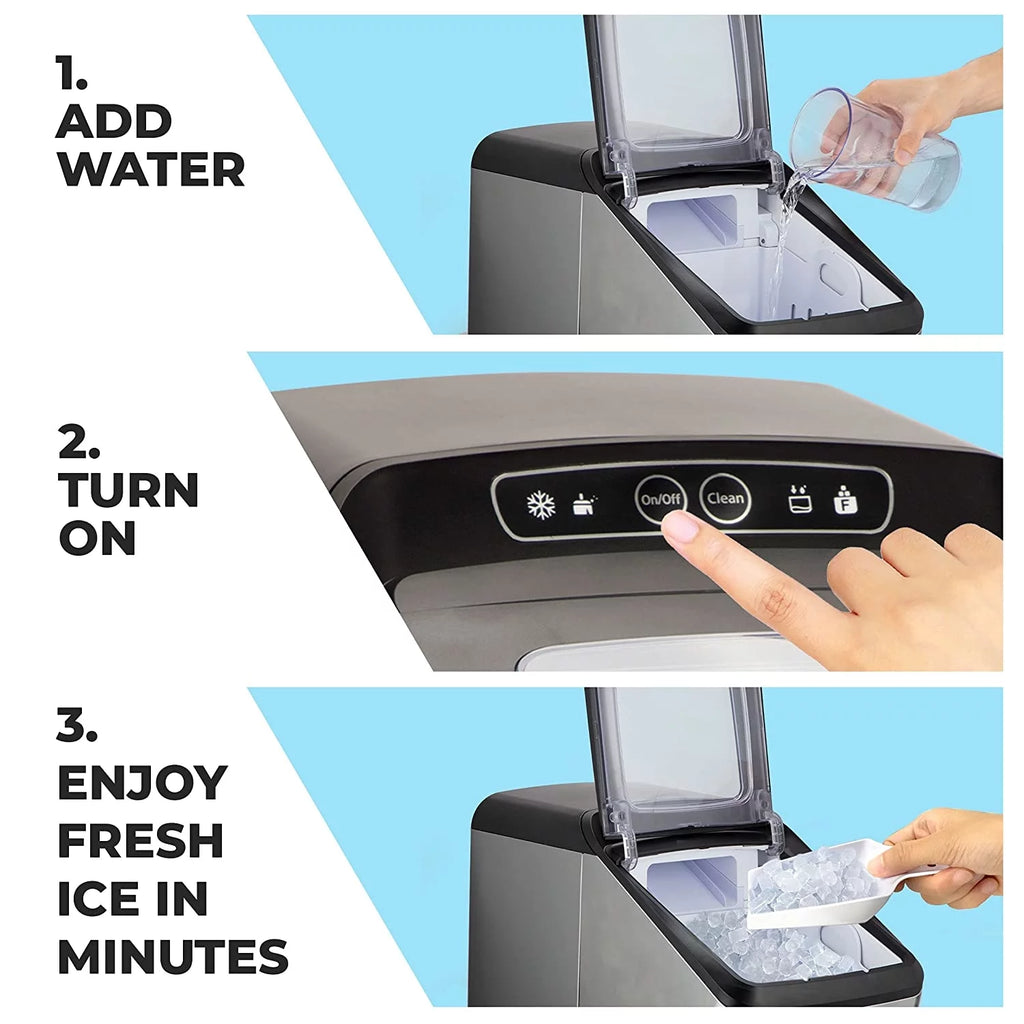 Countertop Stainless Steel Nugget Ice Maker F90679