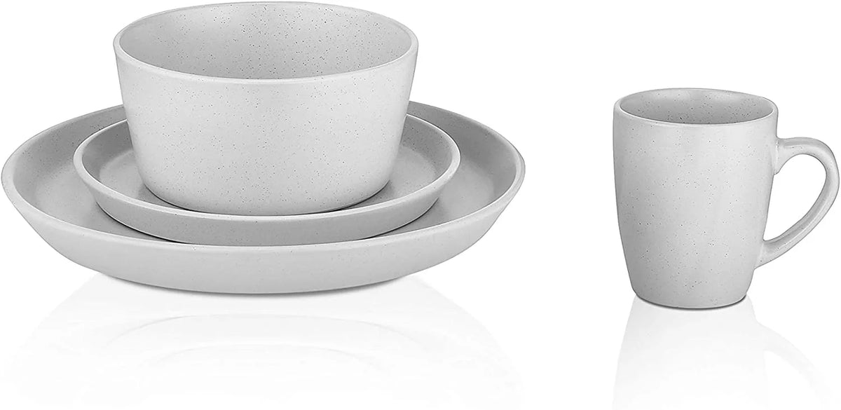 32-Piece Snow White Stoneware Dish Set U6693