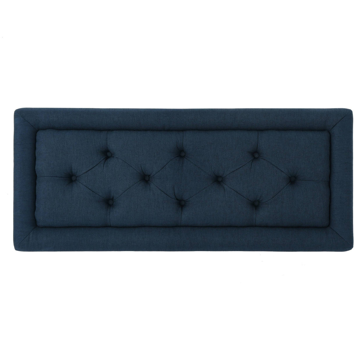 Grey Rectangle Tufted Fabric Ottoman Bench Y413390