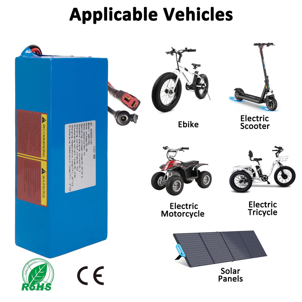 48V 10Ah Ebike Battery with Charger J52038