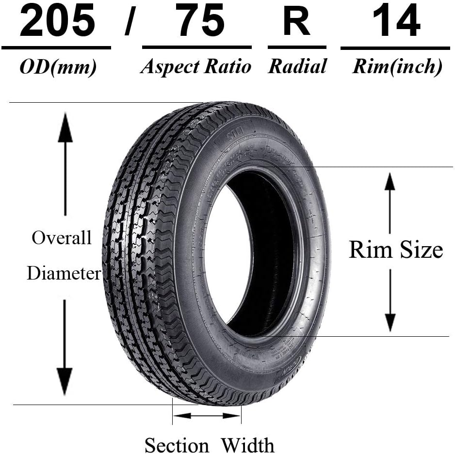 Set of 4 Radial Trailer Tires ST235/80R16 Load Range E 10PR Speed Rating N V485465