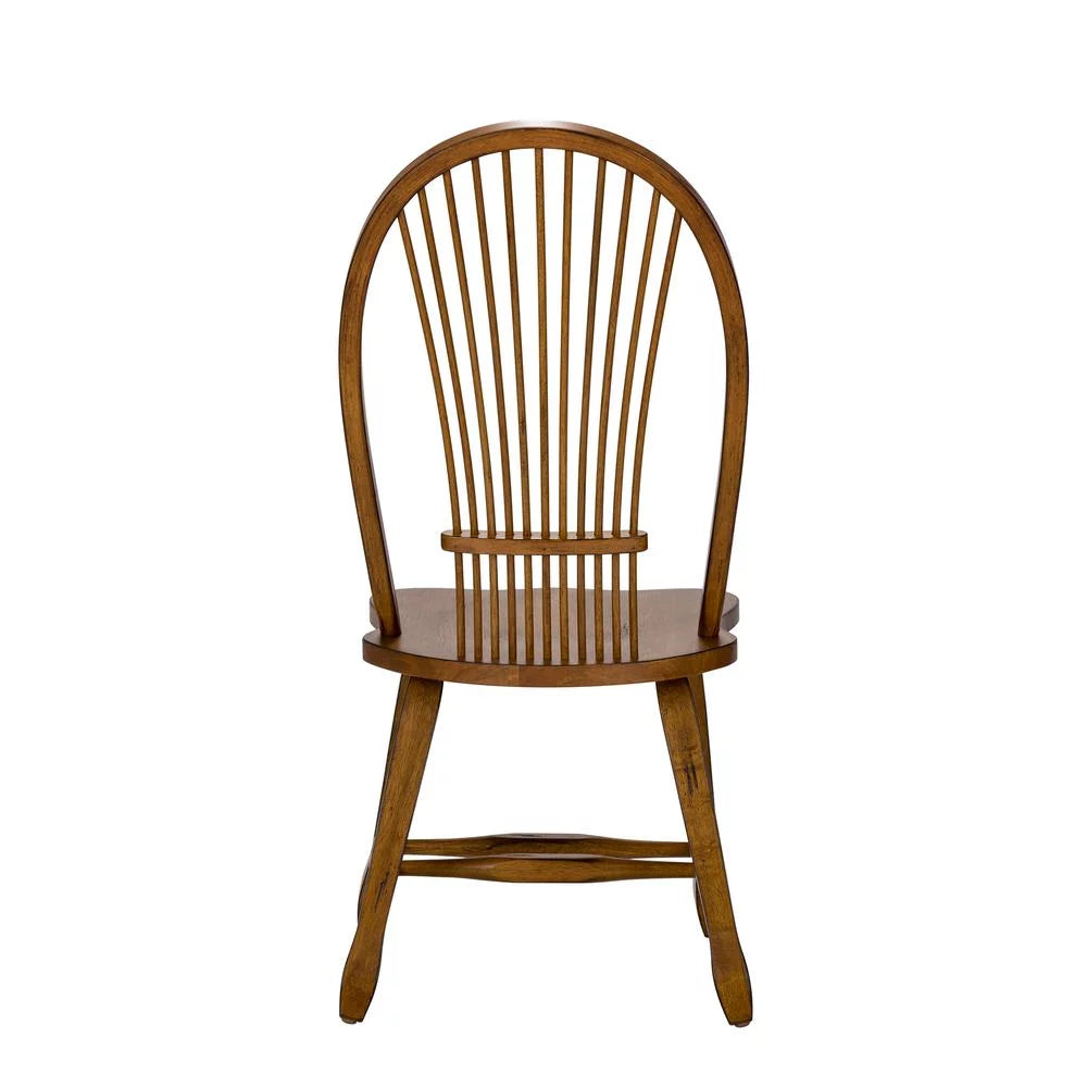 Brown Oak Side Chair Set of 2 F286