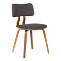 Charcoal/Walnut Mid-Century Dining Chair D8845