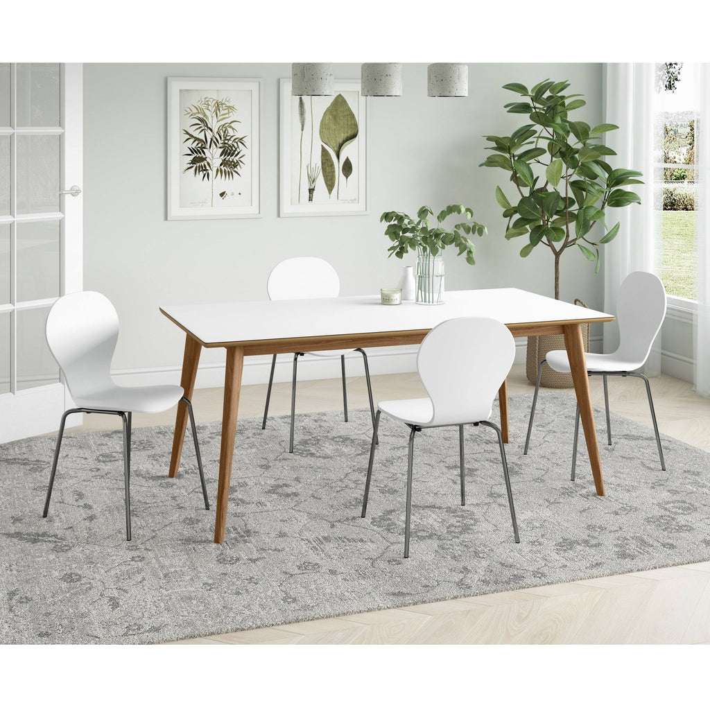 Black Mid Century Modern Dining Chair Set of 4 S22674