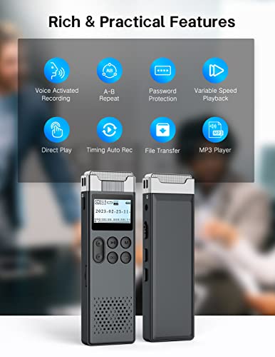 80GB Digital Voice Activated Recorder with Playback H1951