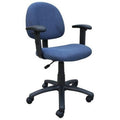 Blue Task Computer Chair with Adjustable Arms T88870