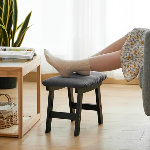 Bamboo Foot Stool with Orange Surface N330