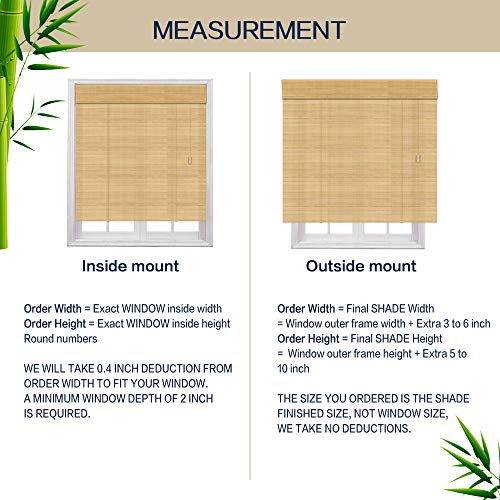 Cordless Bamboo Roman Shades with Valance J190