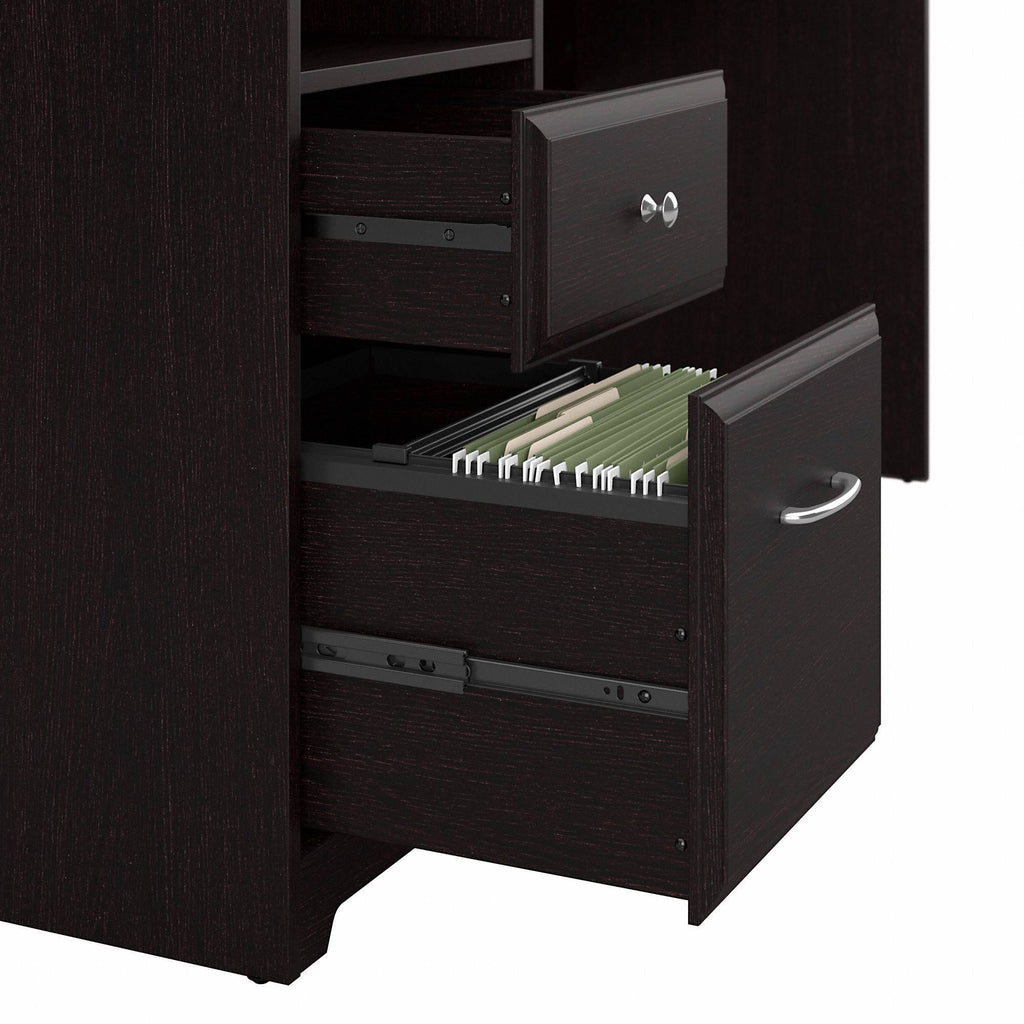 60W Computer Desk with Drawers in Espresso Oak P899