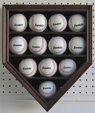 Lockable 12 Slots Baseball Display Case N4417