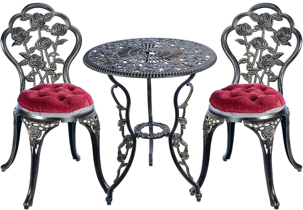 5-Piece Cast Aluminum Patio Bistro Table Set U298420