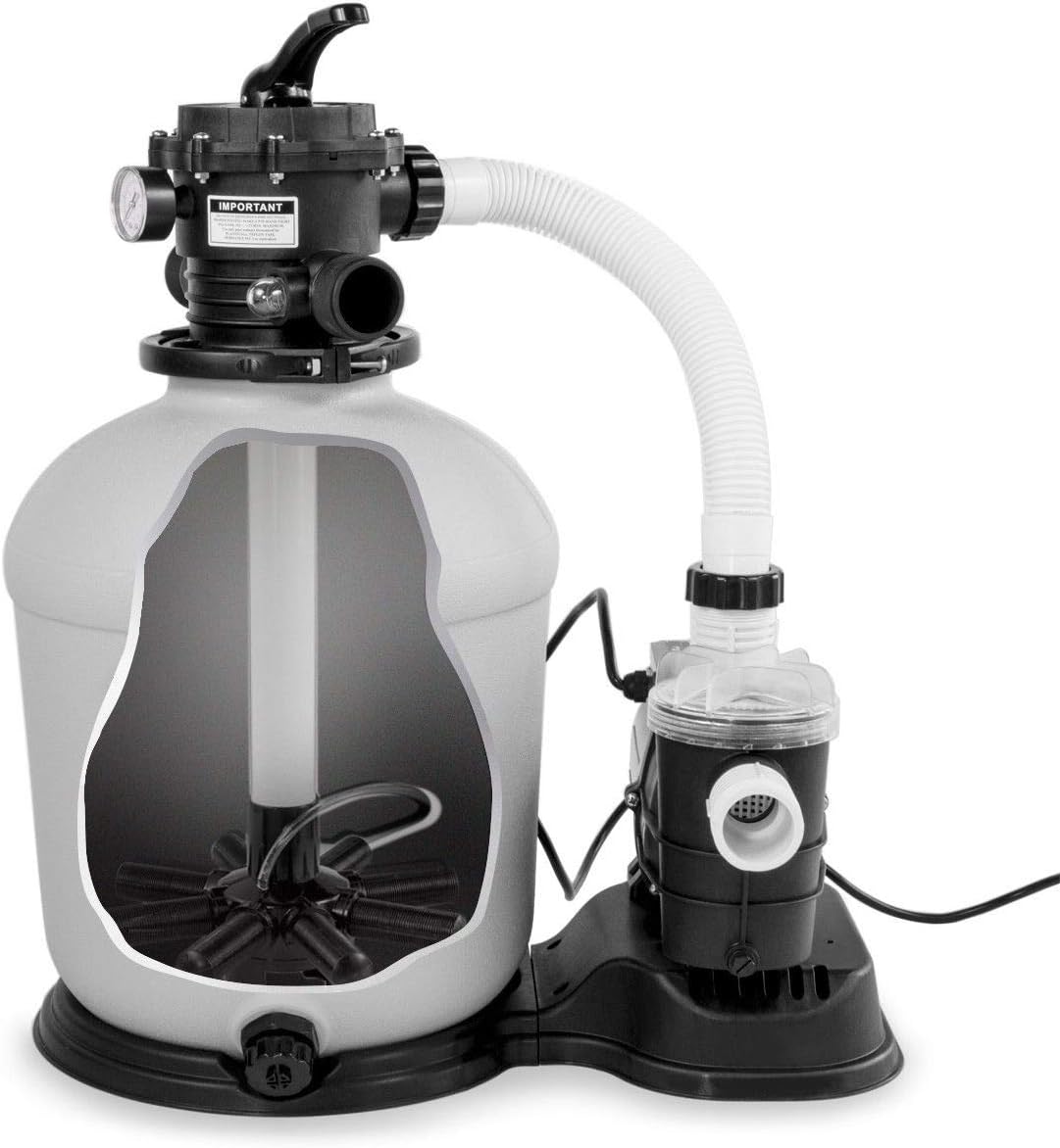 16" Sand Filter 3/4 HP Pool Pump with Timer Above Ground Pool Set K776