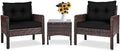 3 Piece Rattan Sectional Sofa Set with Seat Cushions C7248