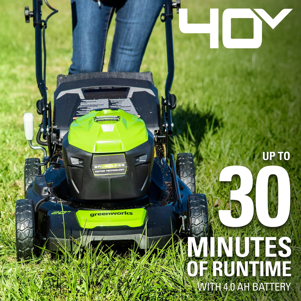 40V 20 Brushless Push Lawn Mower with 4.0 Ah Battery & Quick Charger A852370