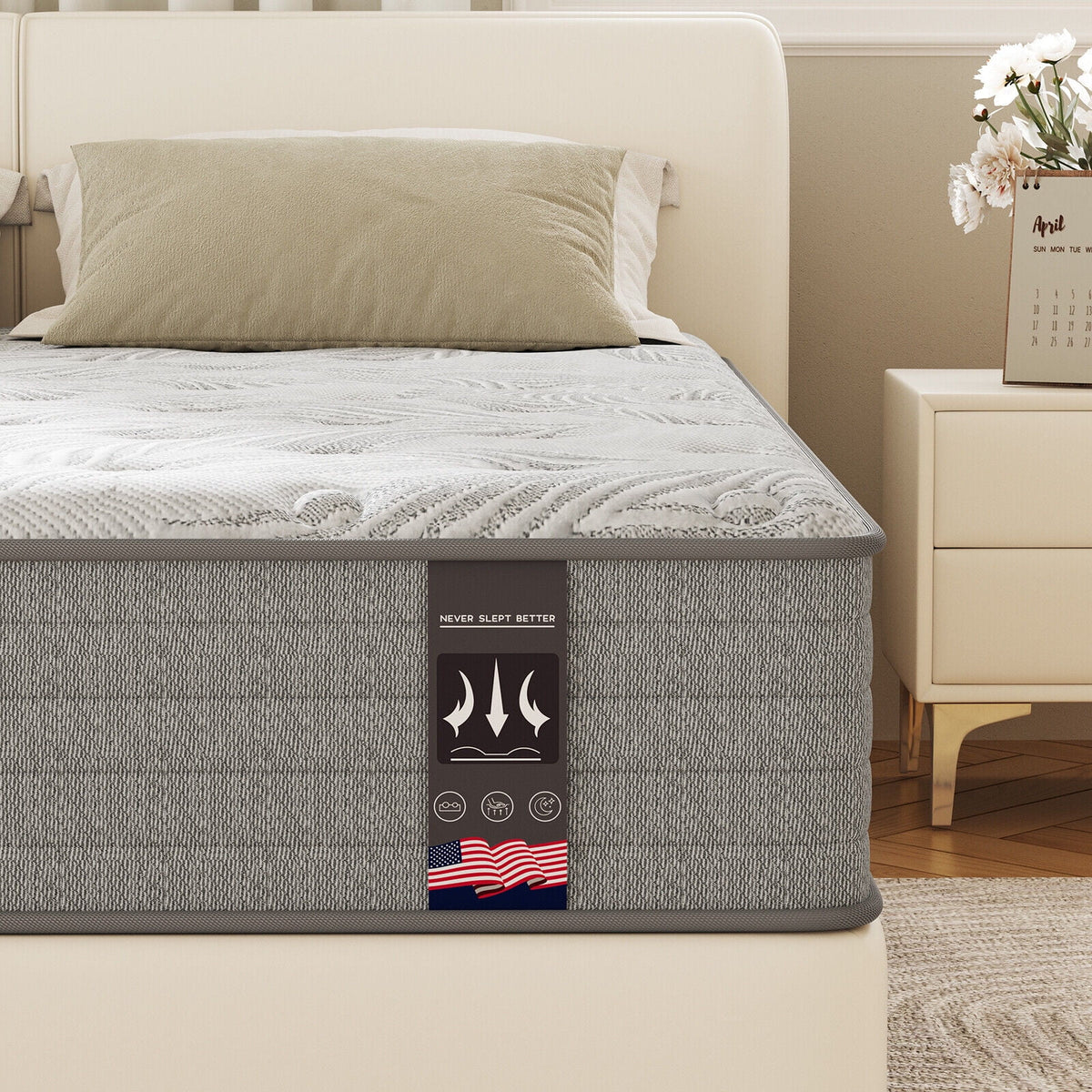 Hybrid Gel Memory Foam Innerspring Mattress Queen N14097