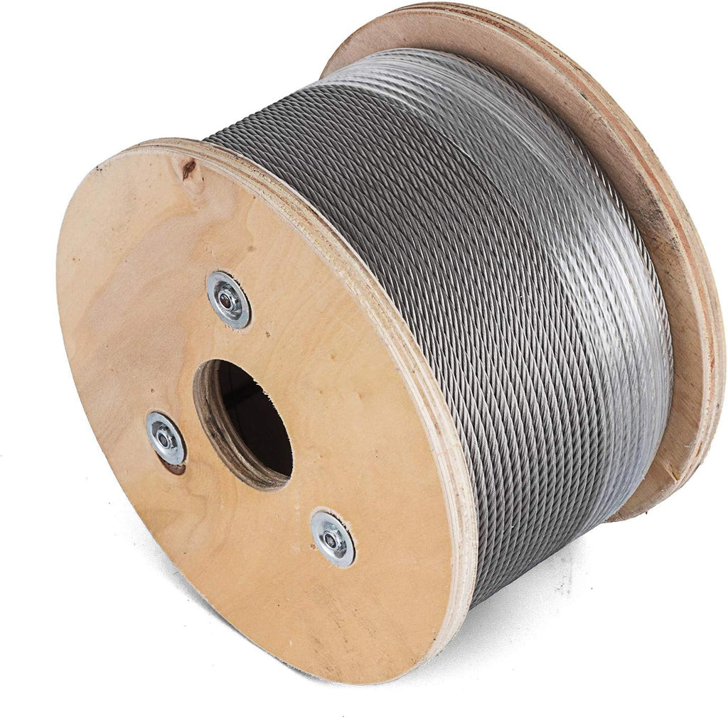 304 Stainless Steel Wire Rope 500ft 3/16 7x19 Cable O4264