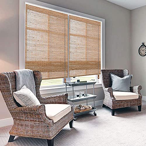 Cordless Bamboo Roman Shades with Valance J190