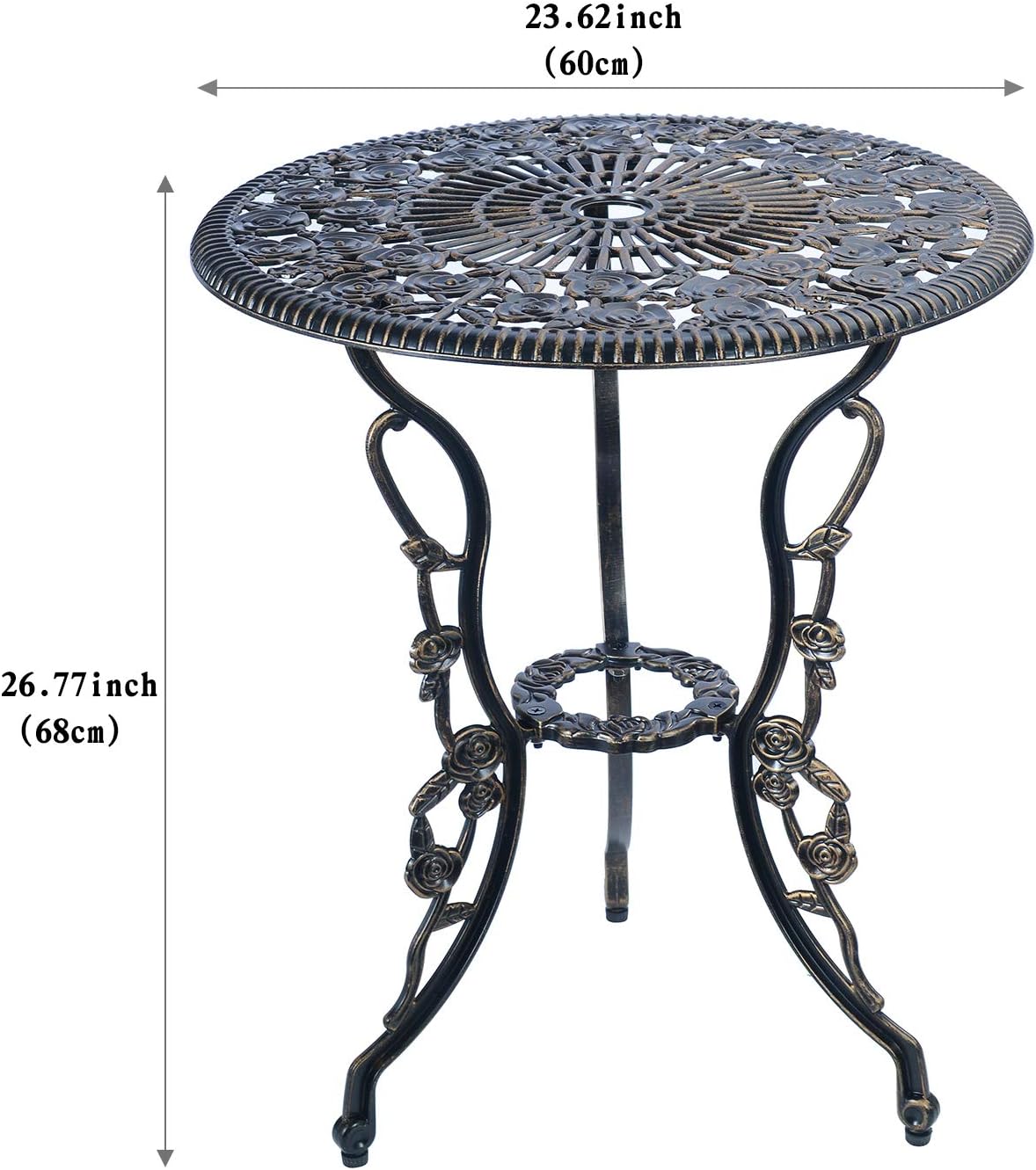 5-Piece Cast Aluminum Patio Bistro Table Set U298420