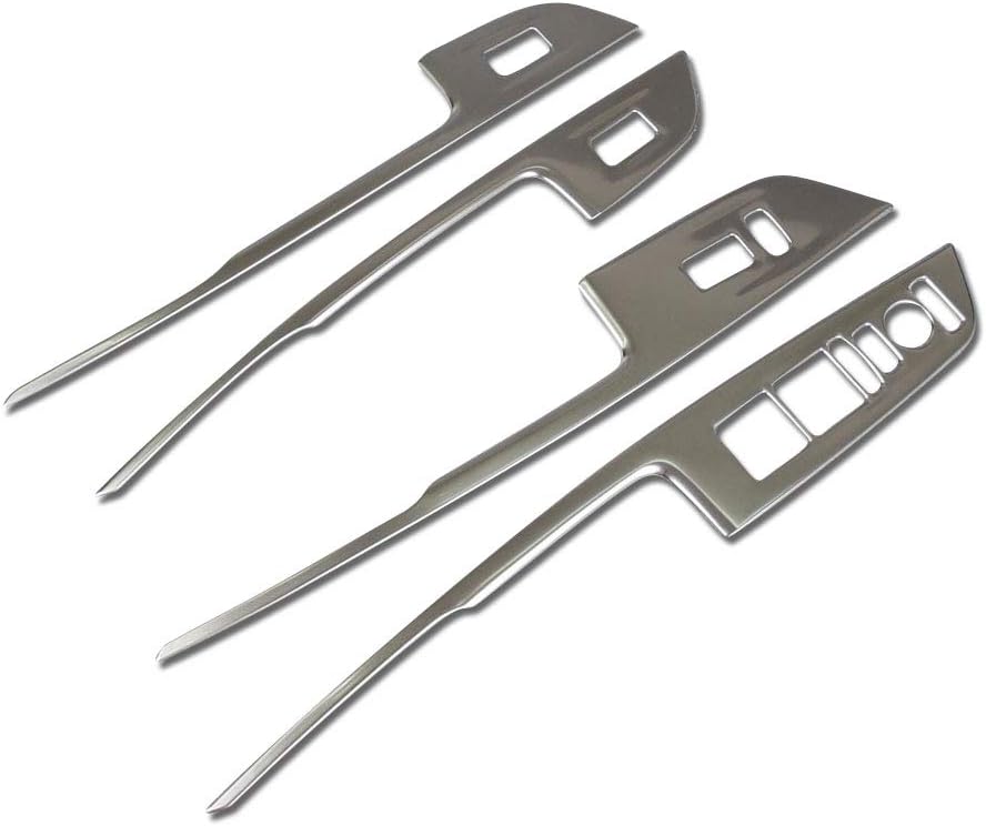 Carbon Fiber Black Interior Window Switch Console Panel Trims Pack of 2 T969