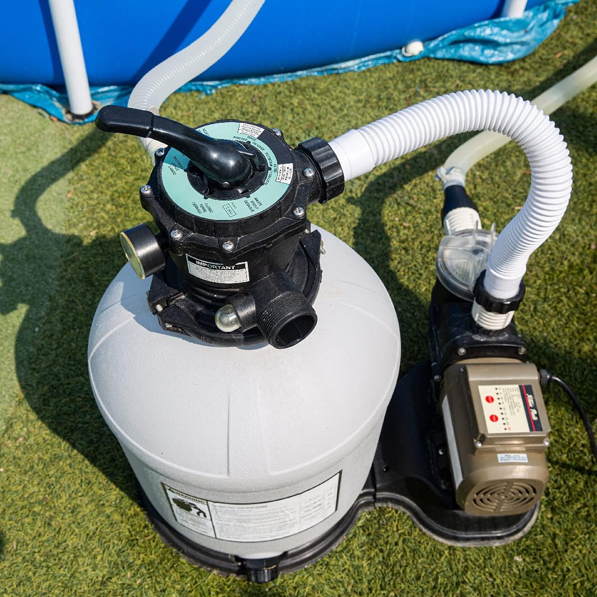 16" Sand Filter 3/4 HP Pool Pump with Timer Above Ground Pool Set K776