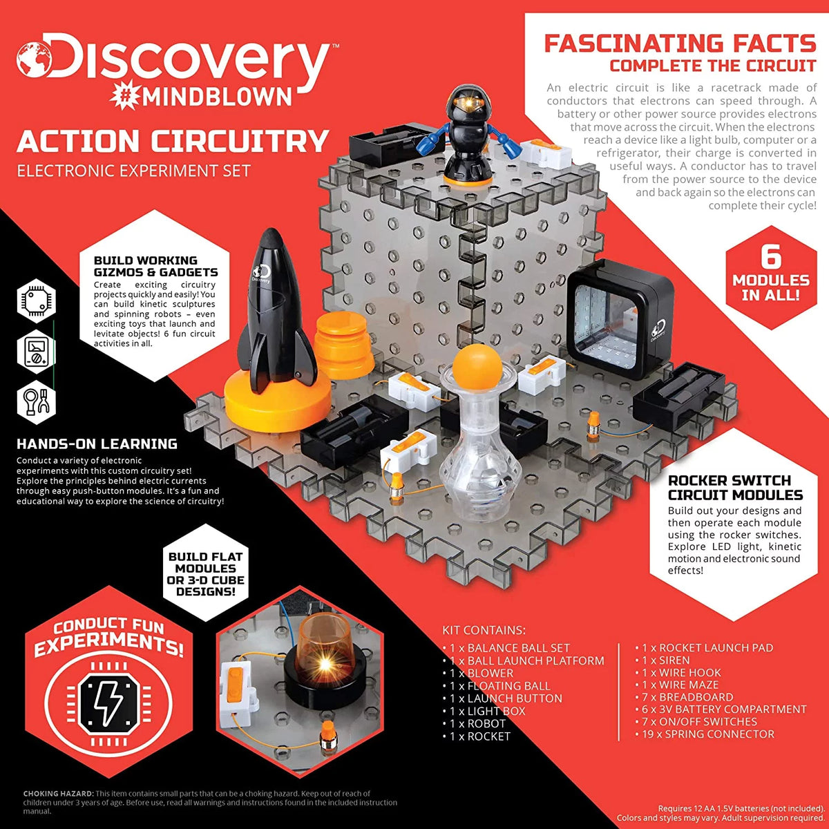 Action Circuitry Electronic Experiment STEM Science Kit J59752