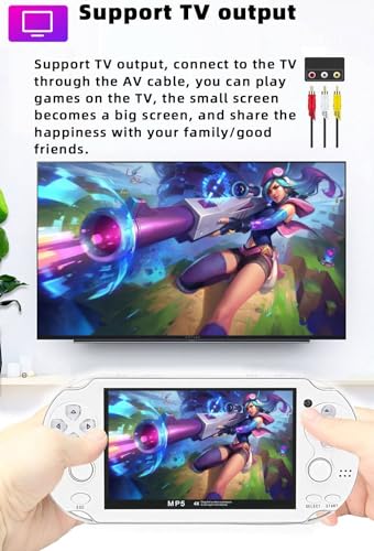 Handheld Game Console 4.3 inch Double Joystick 8GB 2200 Retro Game Portable Black E45234