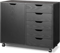 Black 5-Drawer Wood Dresser B480465
