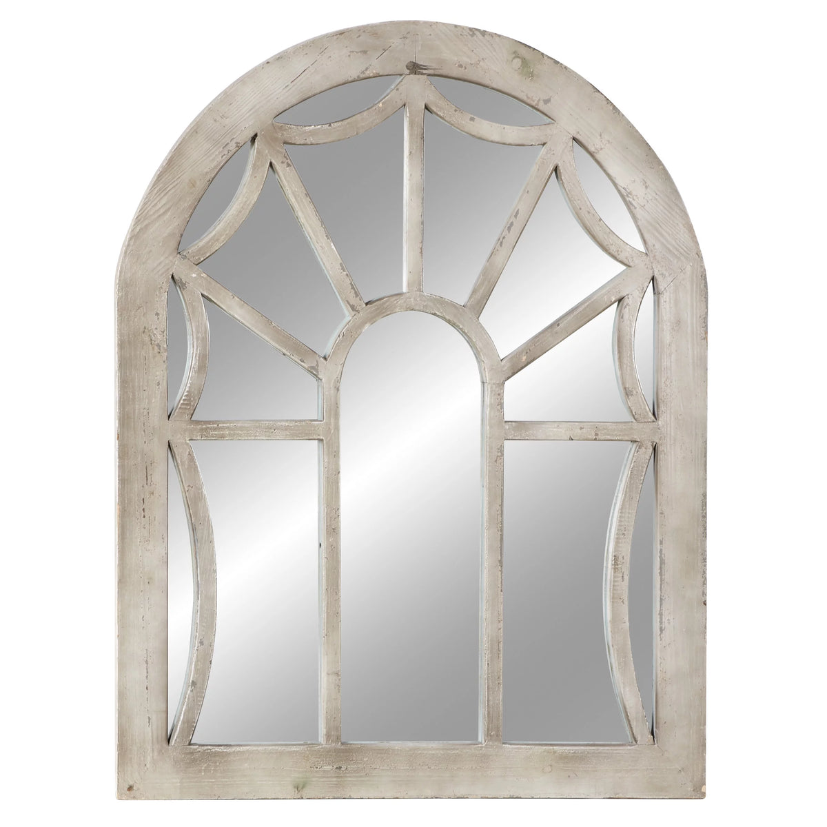 36" x 44" Cream Arched Top Wall Mirror P35791