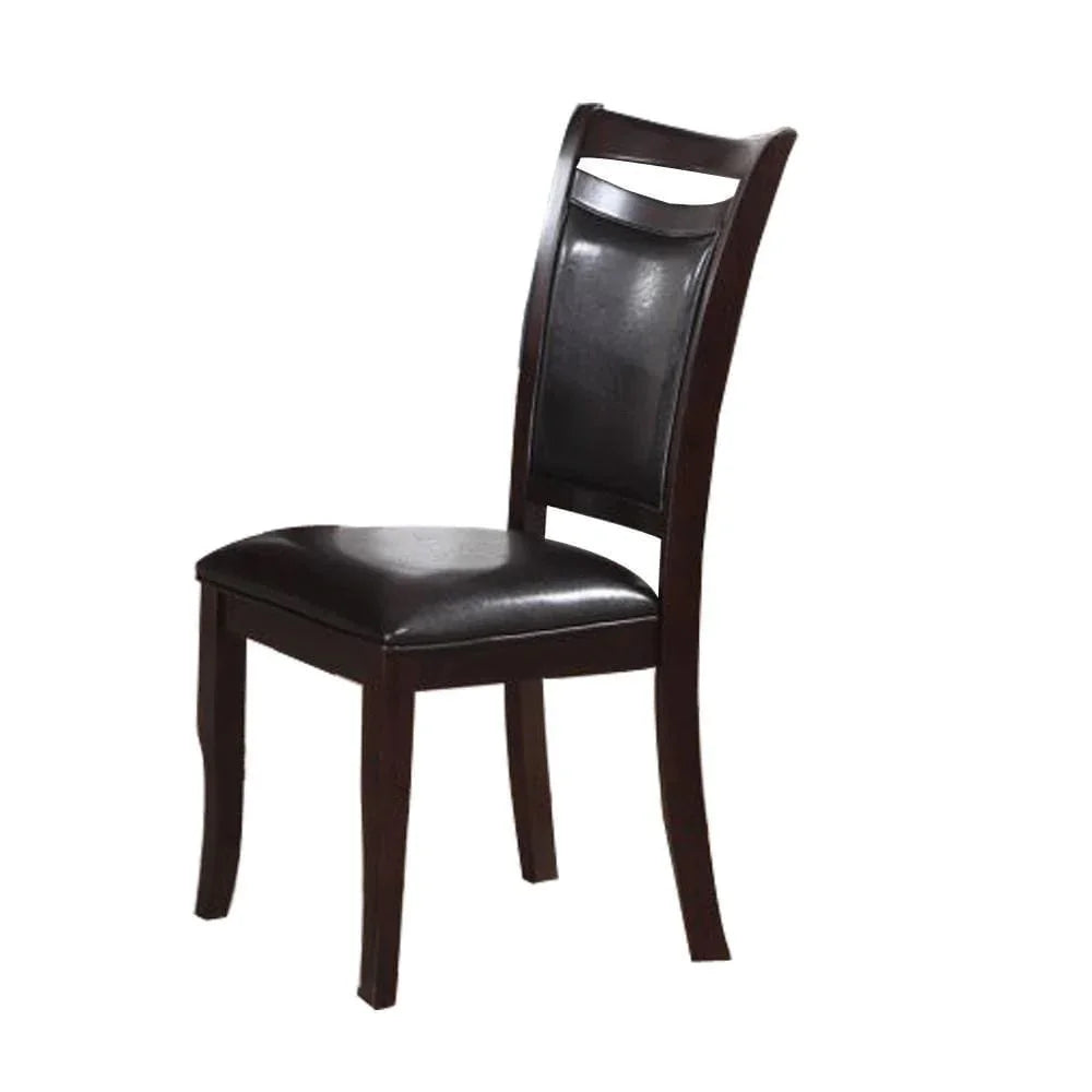 Set of 2 Brown Faux Leather Side Chairs J5602