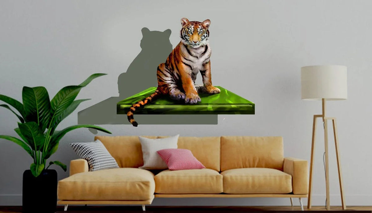 3-D Floating Tiger Wall Decor Decal P619073