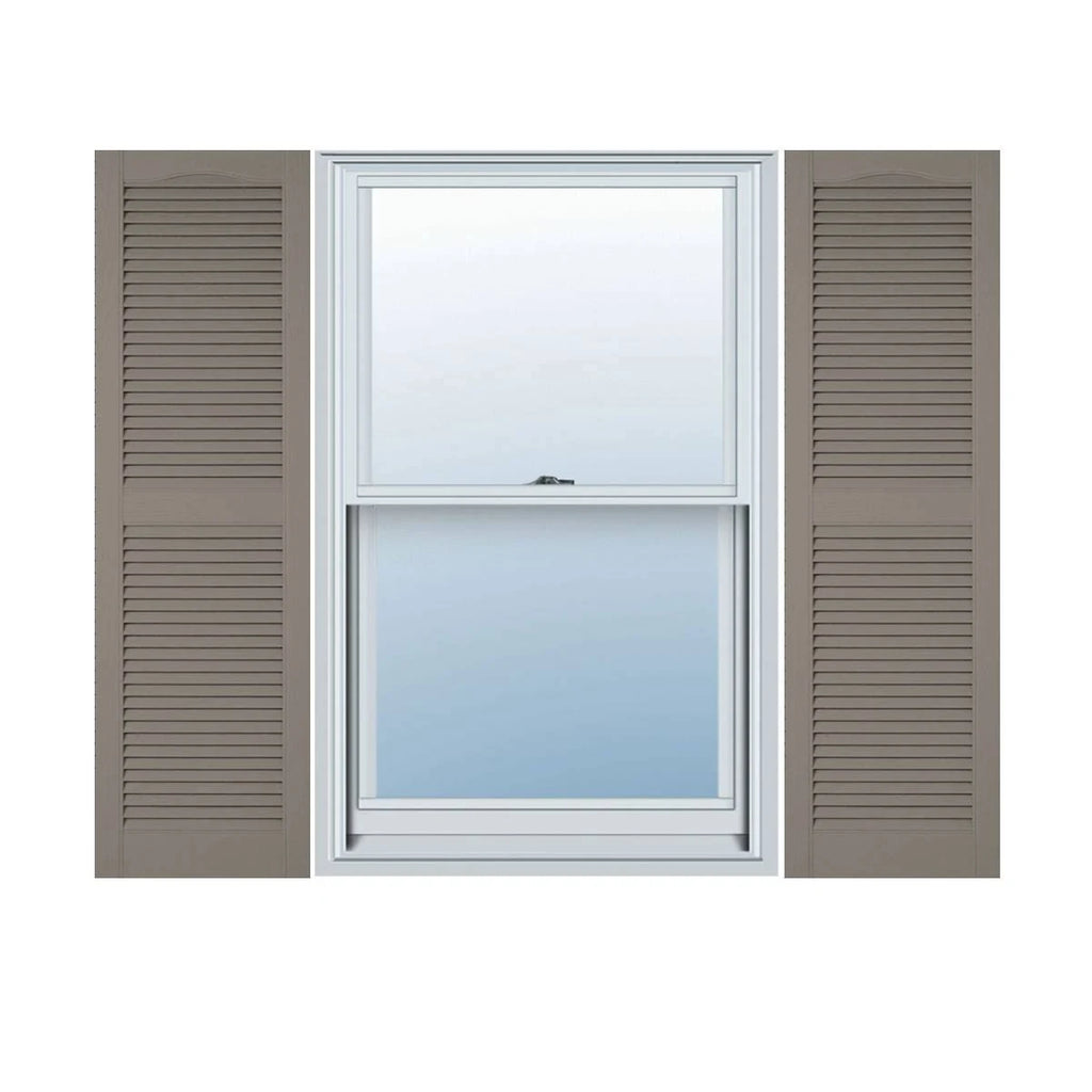 Clay Vinyl Open Louver Shutters D641540
