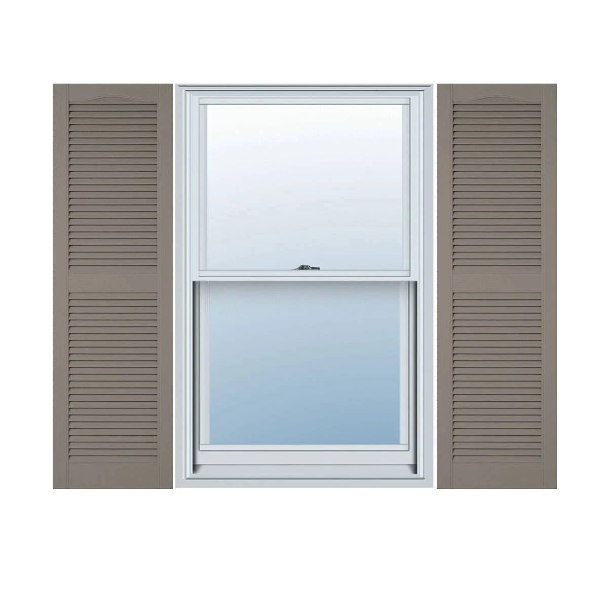 Clay Vinyl Open Louver Shutters D641540