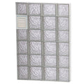 Frameless Ice Pattern Glass Block Window with Dryer Vent N6914