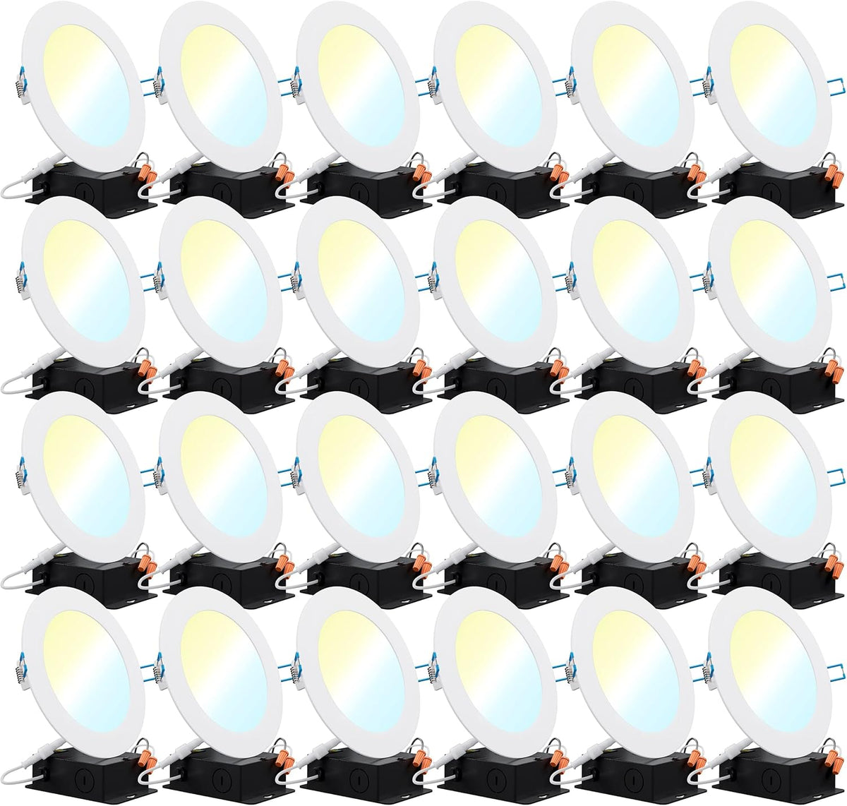 24 Pack 4 Inch Ultra Thin LED Recessed Ceiling Lights, 4000K Cool White, Dimmable 10W, 650 LM A218326