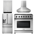 36 Gas Range, Range Hood, Refrigerator with Water and Ice Dispenser, Dishwasher Z4038