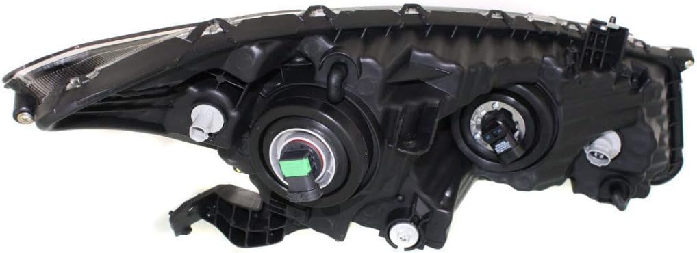 Headlight Assembly Driver Side with Bulbs Black Housing T9511