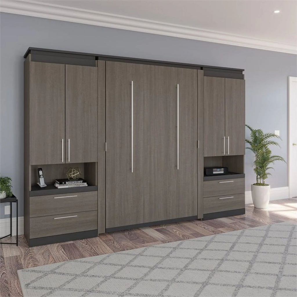 Full Murphy Bed with 2 Storage Cabinets H849